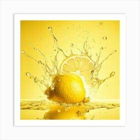 Lemon Splash Art Print