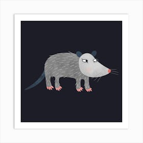 Opossum or Possum in the Dark Art Print