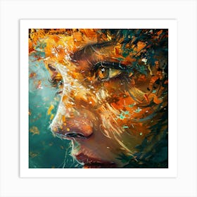 Girl'S Face Art Print