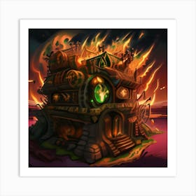 House On Fire Art Print