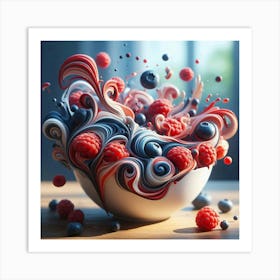 Swirled Berries Art Print