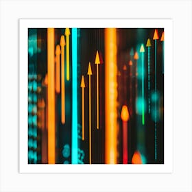 Stock Market Arrows Art Print