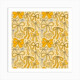 Yellow Bow Print Art Print