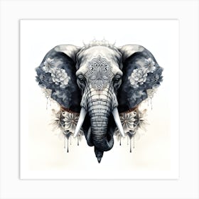 Elephant Series Artjuice By Csaba Fikker 009 Art Print