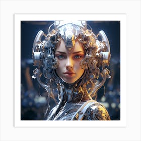 Futuristic Woman 1 Art Print