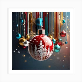 Christmas Ornaments 141 Art Print