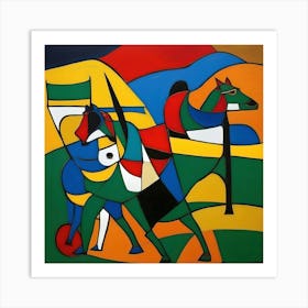 ABSTRACT ART FEATURING CUBISM Art Print