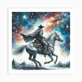 Cowboy In Space 3 Art Print