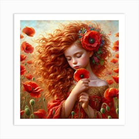 Poppy Girl Art Print