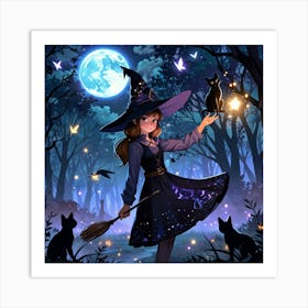 Witch In The Forest 2 Art Print