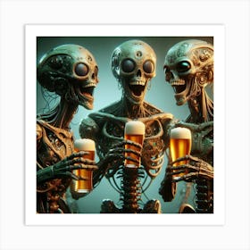 Unwinding Aliens Art Print