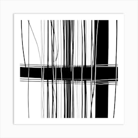 Intersecting Realities: Abstract Crosses Art Print