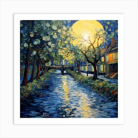 Riverside Romance: Impressionist Intervals Art Print