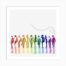 Rainbow People Art Print