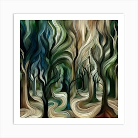 Abstract Forest Art Print