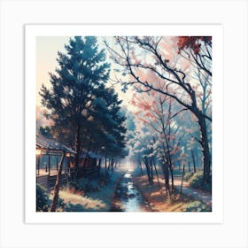 Autumn In A Forest Art Print