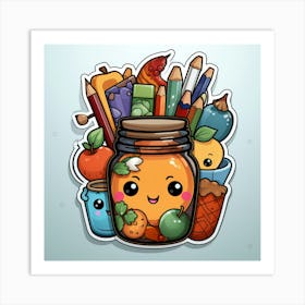 Kawaii Sticker Art Print