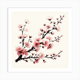 Chinese Cherry Blossoms Art Print