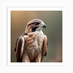 Photo Stunning Bird Portrait In Wild Nature Majestic Falcon Staring With Sharp Talons In Focus 0 Art Print