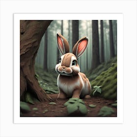 Rabbit In The Forest 14 Art Print