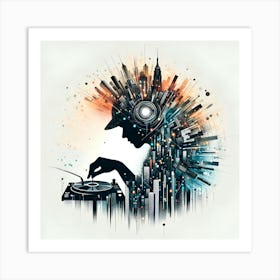 Dj In The City 3 Art Print