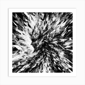 Black and White Abstract Art 264 Art Print