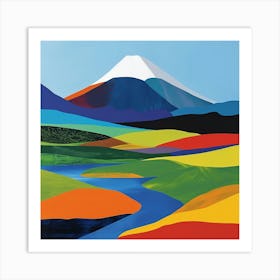 Colourful Abstract Fuji Hakone Izu National Park Japan 2 Art Print
