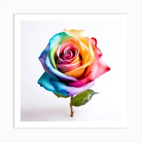 Rainbow Rose Art Print