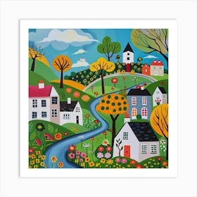 Kids Travel Illustration England 4 Art Print