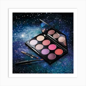 A Celestial Infused Makeup Palette Boasting Interstellar Radiance And Twinkling Shimmer Encapsulat 2 1 Art Print