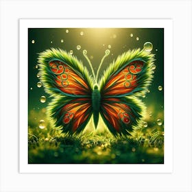 Butterfly In The Grass 1 Art Print