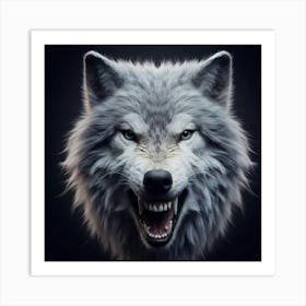 Wolf Head 2 Art Print