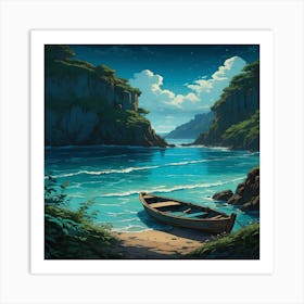 Boat On The Beach Art Print