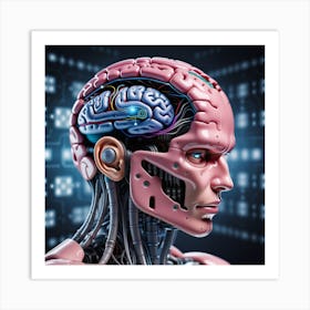 Cyborg Head 1 Art Print