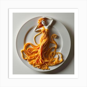 Woman Made Of Pasta 1 Art Print