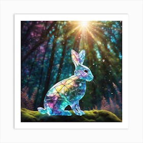 Rabbit In The Forest 25 Art Print