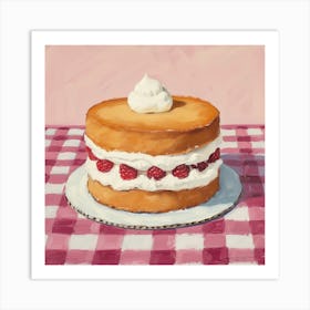 Pastel Tile Victoria Sponge 1 Art Print