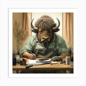 Bison Artist Art Print