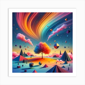 Rainbow Tree Art Print