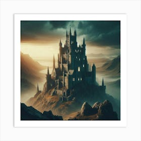 Castle On A Mountain Art Print