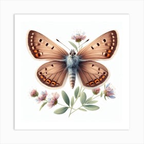 Butterfly of Thymelicus sylvestris 2 Art Print