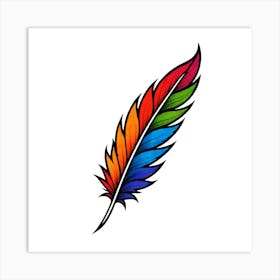 Rainbow Feather 5 Art Print