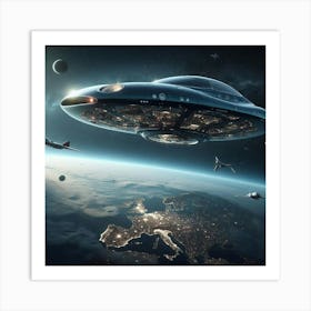 Alien Spaceship 1 Art Print