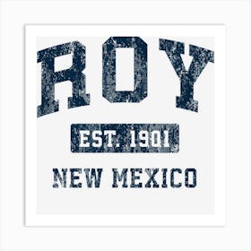 Roy New Mexico Nm Vintage Athletic Sports Design Art Print