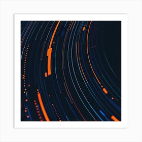 Abstract Background With Lines Art Print