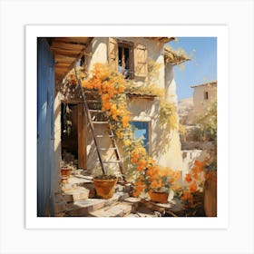 House In Greece Art Print