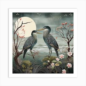 Bird In Nature Green Heron 1 Art Print