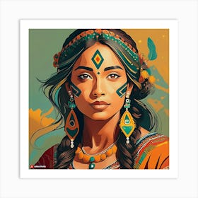 Firefly Create A Modern Art Of A Lady With Unique Expressions 28265 Art Print