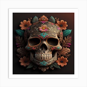 Day of the Dead Skull 5 Art Print