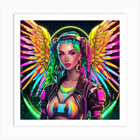 Neon Girl 33 Art Print